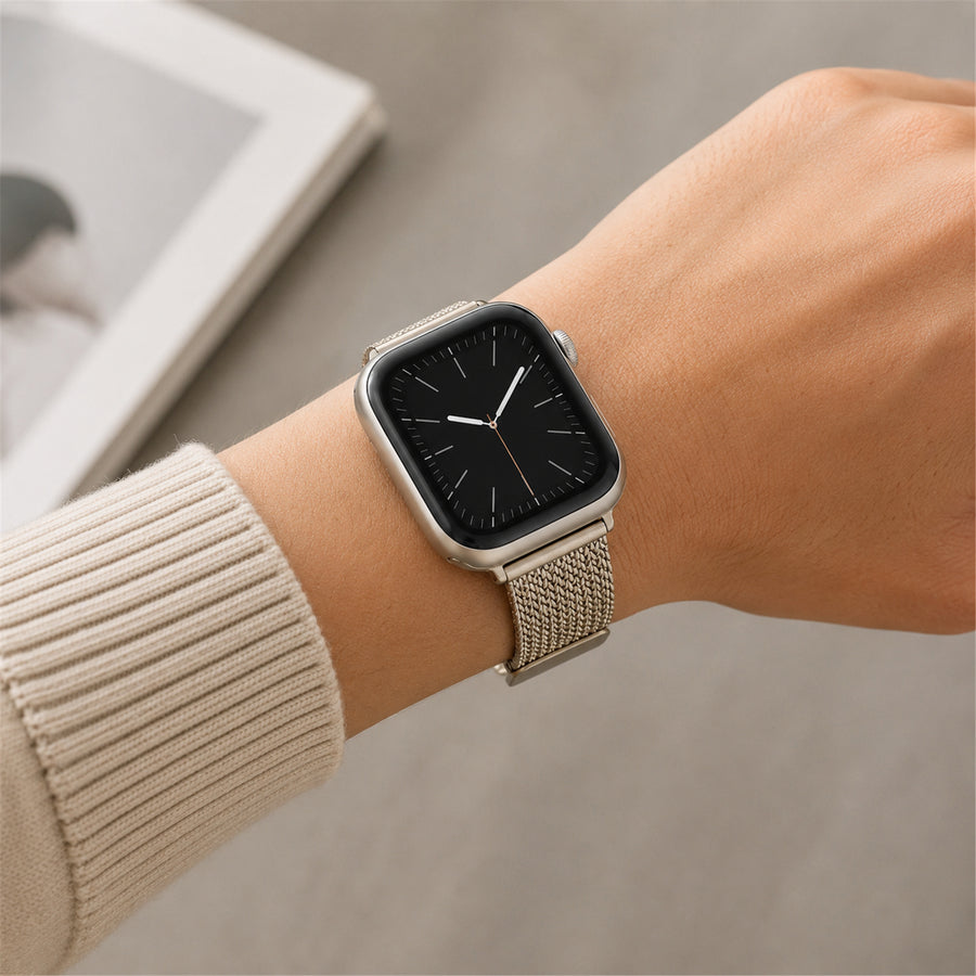 49mm/46mm/45mm/44mm - Startlight Stainless Steel Magnetic Strap for Apple Watch - Compatible with Apple Watch Ultra 1/2/3, Series 11/10/9/8/7/6/SE/5/4/3/2/1