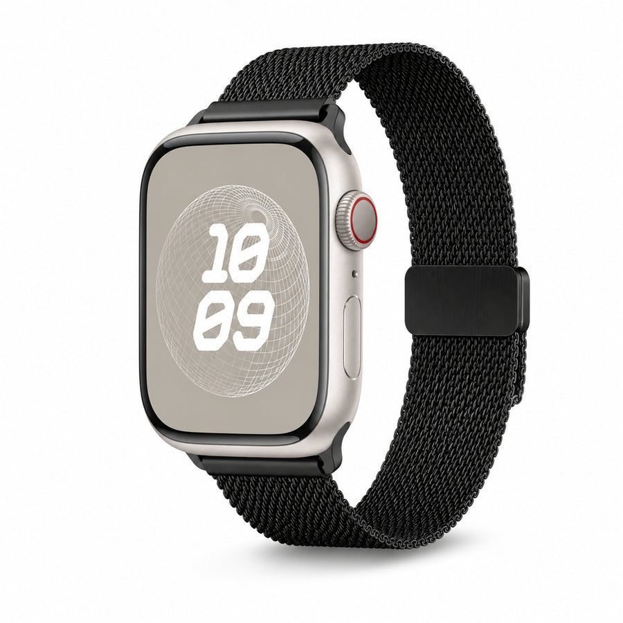 49mm/46mm/45mm/44mm - Black Buckle Staniless steel Strap for Apple Watch - Compatible with Apple Watch Ultra 1/2/3, Series 11/10/9/8/7/6/SE/5/4/3/2/1
