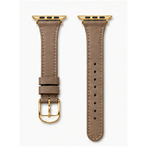 49mm/46mm/45mm/44mm - Brown PU Leather Strap with Rose Gold Buckle for Apple Watch - Compatible with Apple Watch Ultra 1/2/3, Series 11/10/9/8/7/6/SE/5/4/3/2/1
