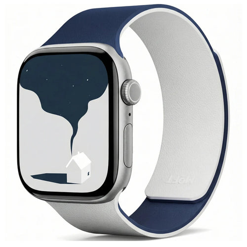 MOFT Apple Watch Band - Silicone - Wade Blue x Echo Gray - 42/41/40/38mm - Compatible with Apple Watch Series 11/10/9/8/7/6/SE/5/4/3/2/1/SE