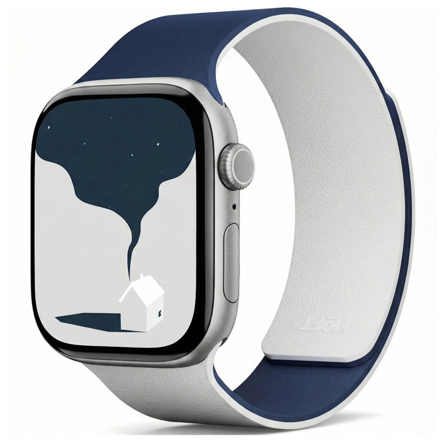MOFT Apple Watch Band - Silicone - Wade Blue x Echo Gray - 42/41/40/38mm - Compatible with Apple Watch Series 11/10/9/8/7/6/SE/5/4/3/2/1/SE