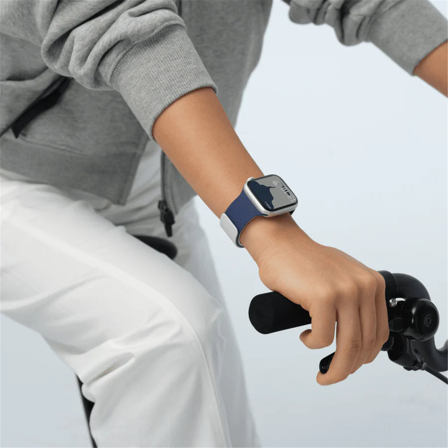 MOFT Apple Watch Band - Silicone - Wade Blue x Echo Gray - 42/41/40/38mm - Compatible with Apple Watch Series 11/10/9/8/7/6/SE/5/4/3/2/1/SE