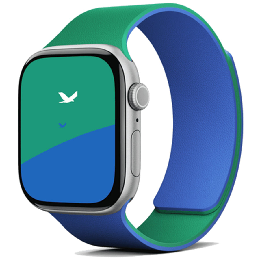 MOFT Apple Watch Band - Silicone - Roam Green x Beyond Blue - 42/41/40/38mm - Compatible with Apple Watch Series 11/10/9/8/7/6/SE/5/4/3/2/1/SE