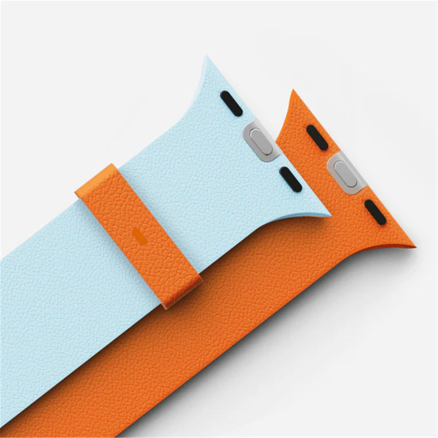 MOFT Apple Watch Band - Silicone - Wake Orange x Swell Blue - 42/41/40/38mm - Compatible with Apple Watch Series 11/10/9/8/7/6/SE/5/4/3/2/1/SE