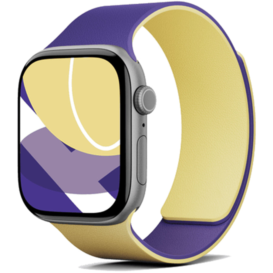 MOFT Apple Watch Band - Silicone - Strike Yellow x Poise Purple - 42/41/40/38mm - Compatible with Apple Watch Series 11/10/9/8/7/6/SE/5/4/3/2/1/SE