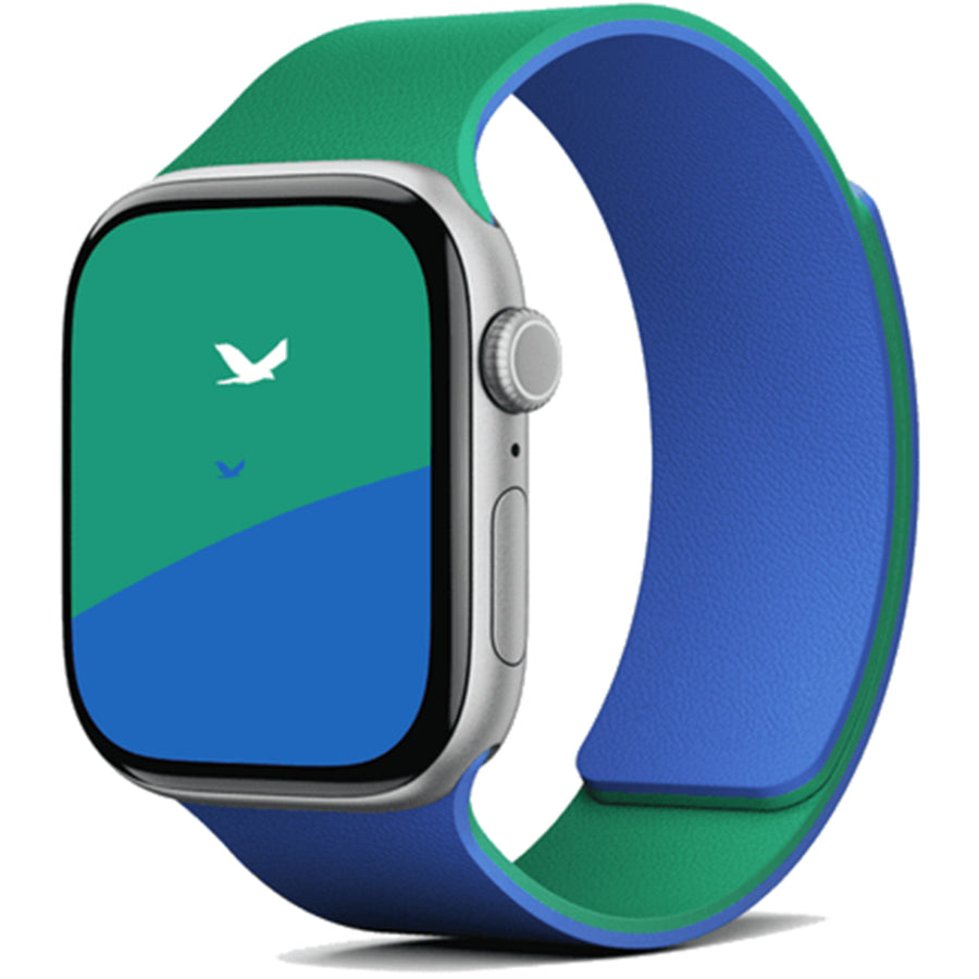 MOFT Apple Watch Band - Silicone - Roam Green x Beyond Blue - 49/46/45/44mm - Compatible with Apple Watch Ultra 1/2/3, Series 11/10/9/8/7/6/SE/5/4/3/2/1