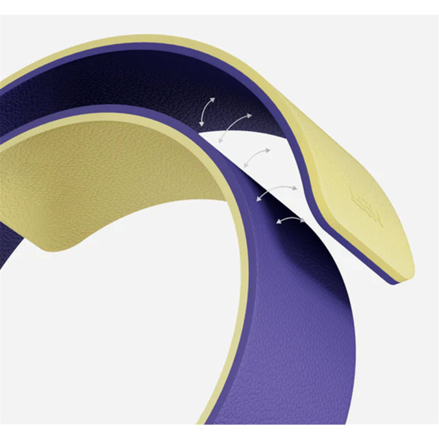 MOFT Apple Watch Band - Silicone - Strike Yellow x Poise Purple - 49/46/45/44mm - Compatible with Apple Watch Ultra 1/2/3, Series 11/10/9/8/7/6/SE/5/4/3/2/1