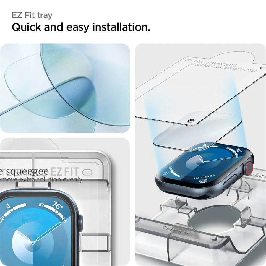 Spigen Apple Watch 11/10 46mm Screen Protector (2 Packs) - Extreme Clarity - Delicate Touch - Precise Fit - Scratch Resistance