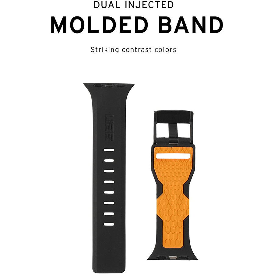 Urban Armour Gear UAG Civilan Strap - Apple Watch (44-46mm) - Black/Orange
