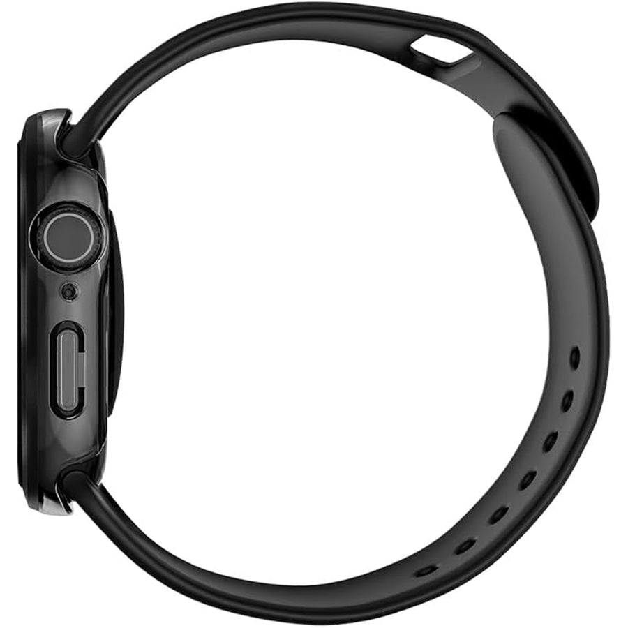 Uniq Apple Watch Series 11 (42mm) / Series 10 (42mm) Voute Watch Case - Black - 9H Curved Tempered Glass Screen Protector - Slim PC bumper