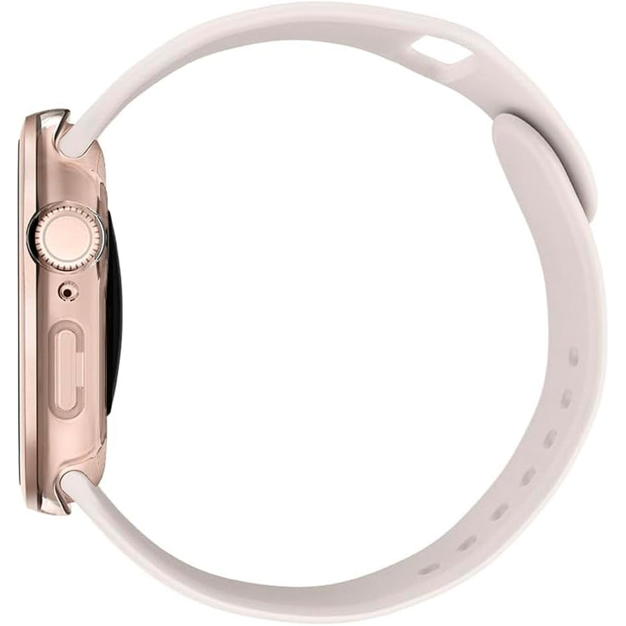 Uniq Apple Watch Series 11 (46mm) / Series 10 (46mm) Voute Watch Case - Rose Gold - 9H Curved Tempered Glass Screen Protector - Slim PC bumper