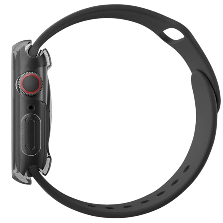Uniq Apple Watch Series SE 3 / SE 2 (44mm) Grade Watch Protective Case - Tinted Grey - Slim hybrid - Co-moulded with 4H anti scratch - Screen Protection - High sensitive touch screen panel
