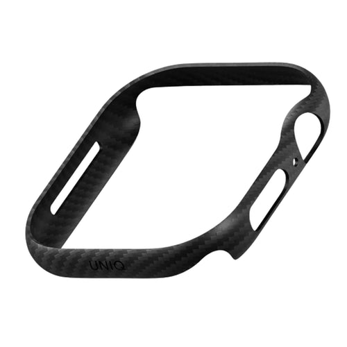 Uniq Keva Verge Watch Case 46MM - Carbon Black - Ultra-slim - Featherlight - Crafted with 100% Aramid Fiber - Impact-Guard Bumper for Superior 360° Edge Protection