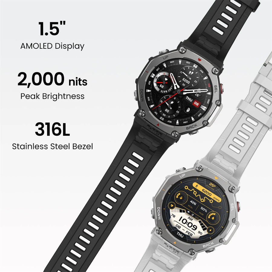 Amazfit  T-Rex 3 Rugged Smart Watch - Onyx