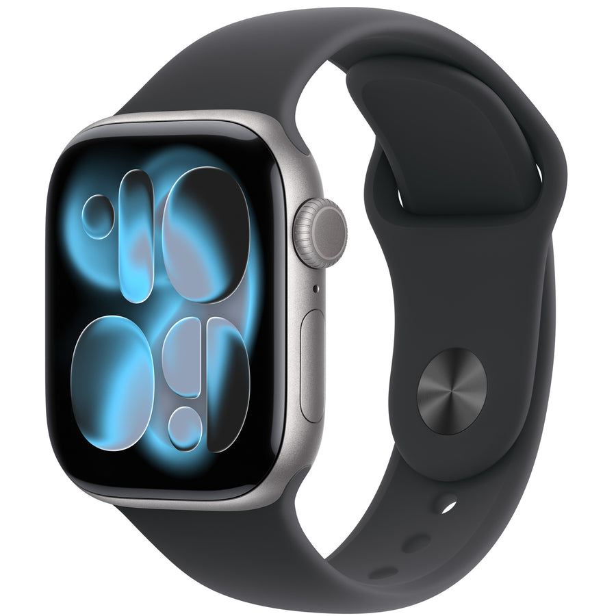 MF8A4X/A - Apple Watch Series 11GPS + Cellular 42mm Space Grey Aluminium Case with Black Sport Band