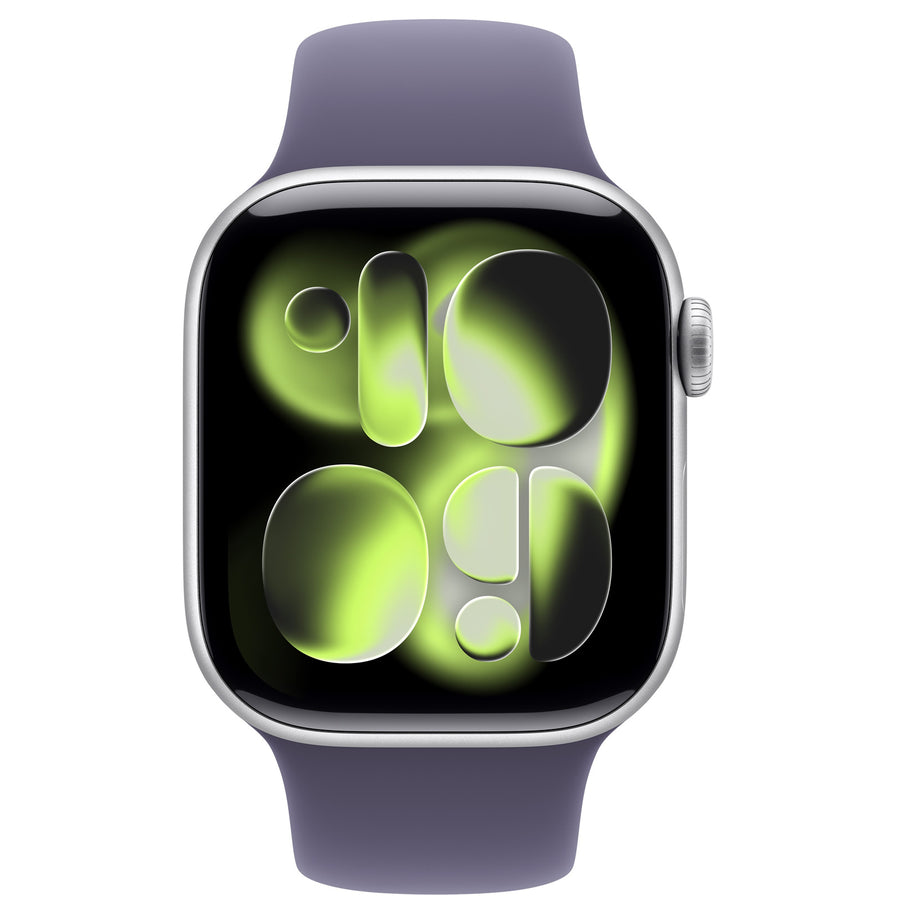 MF8H4X/A - Apple Watch Series 11GPS + Cellular 42mm Silver Aluminium Case with Purple Fog Sport Band