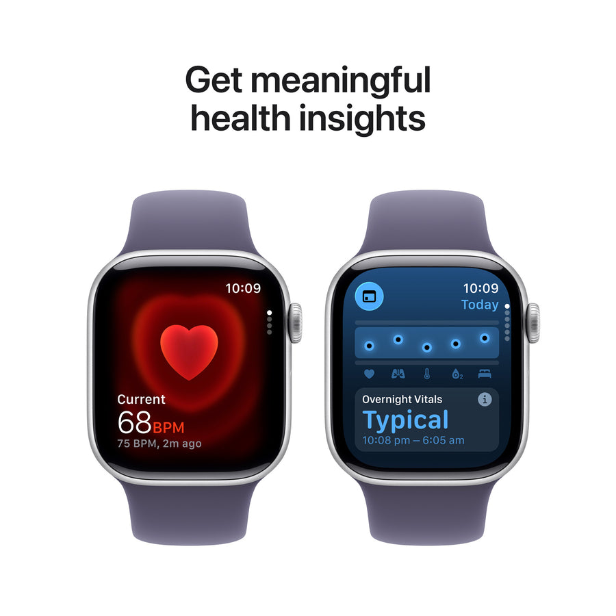 MF8H4X/A - Apple Watch Series 11GPS + Cellular 42mm Silver Aluminium Case with Purple Fog Sport Band