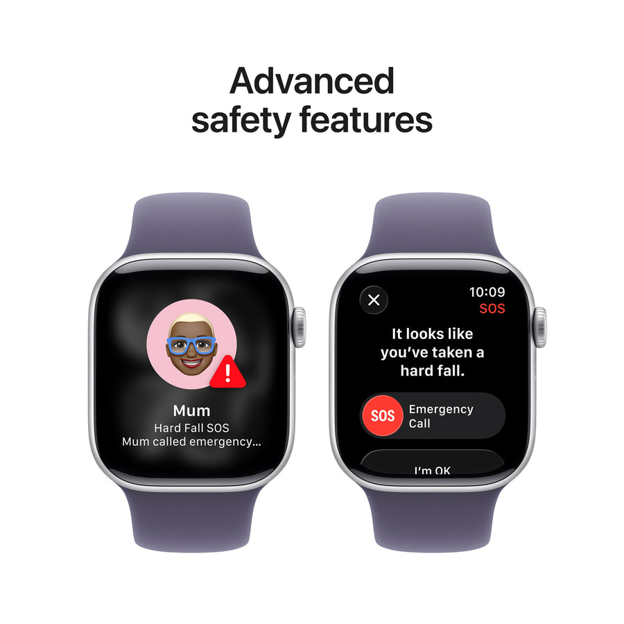 MF8J4X/A - Apple Watch Series 11GPS + Cellular 42mm Silver Aluminium Case with Purple Fog Sport Band