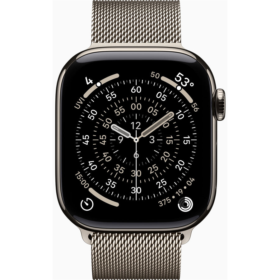 MF8P4X/A - Apple Watch Series 11GPS + Cellular 42mmNatural Titanium Case with Natural Milanese Loop