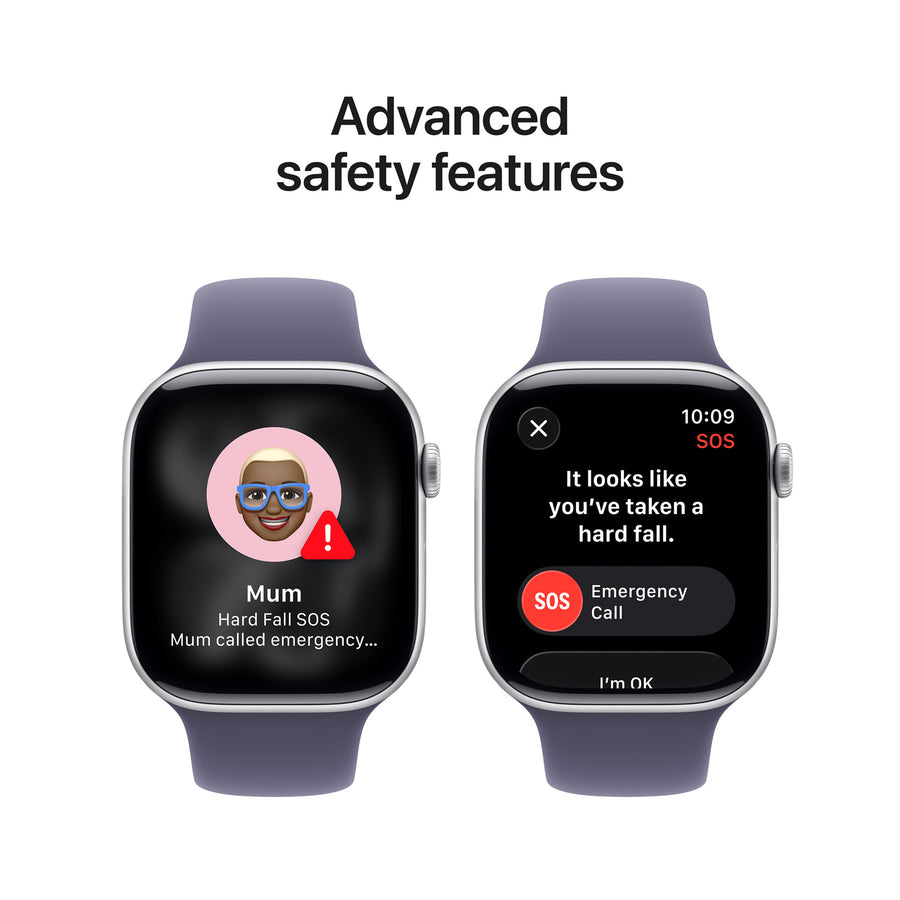 MEV94X/A - Apple Watch Series 11GPS46mmSilver Aluminium Case with Purple Fog Sport Band - S/M