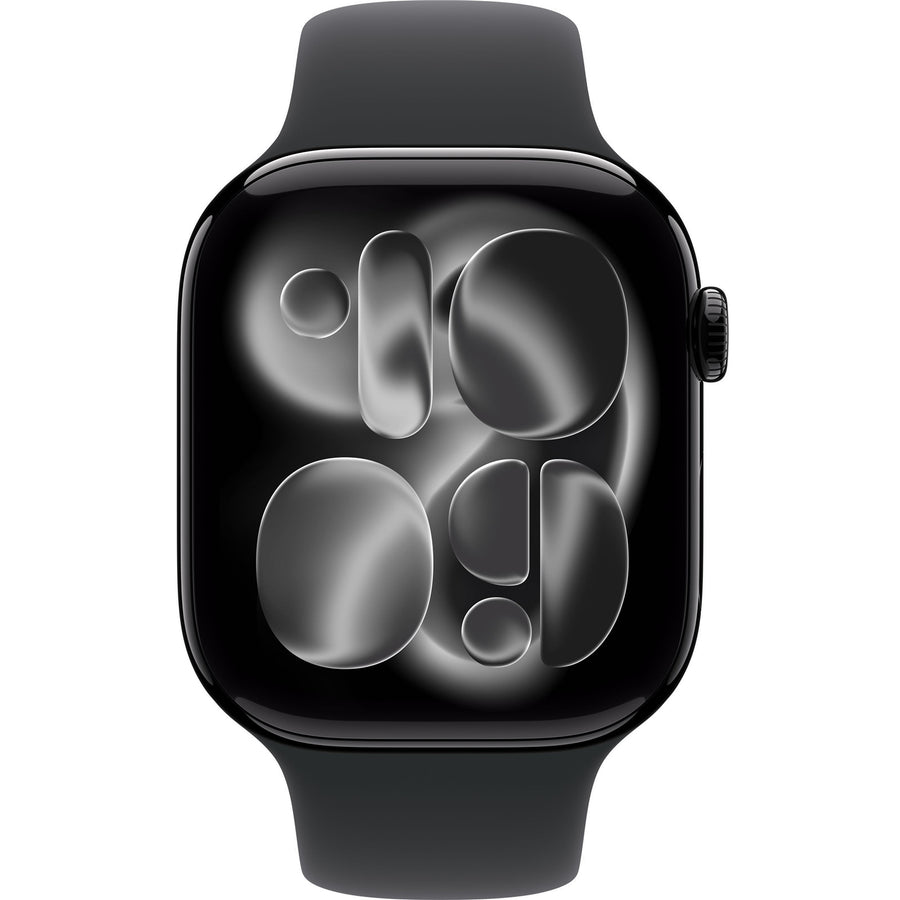 MFC44X/A - Apple Watch Series 11GPS + Cellular 46mmJet Black Aluminium Case with Black Sport Band -