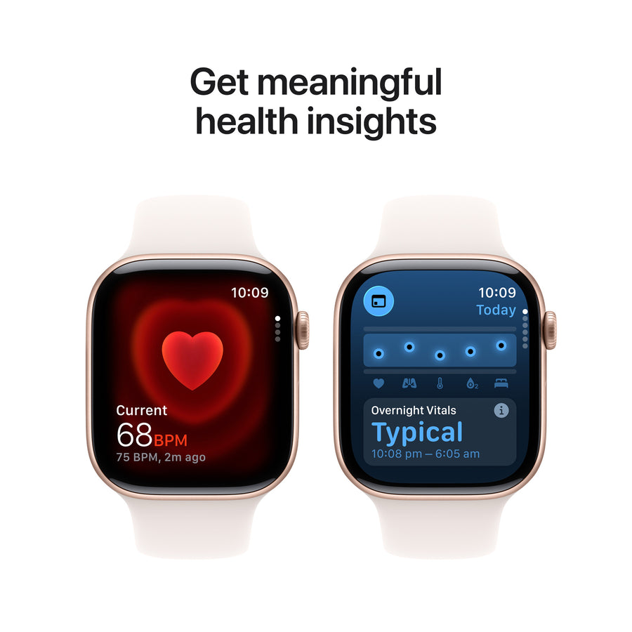 MFCJ4X/A - Apple Watch Series 11GPS + Cellular 46mm Rose Gold Aluminium Case with Light Blush Sport