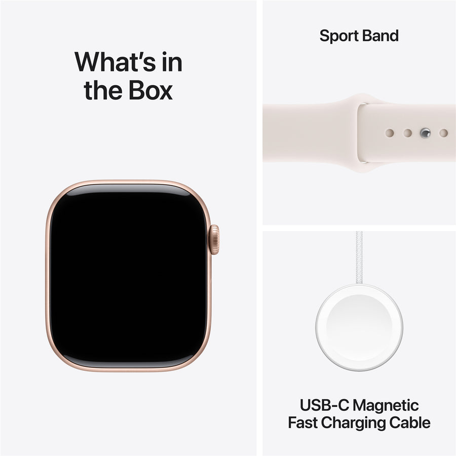 MFCJ4X/A - Apple Watch Series 11GPS + Cellular 46mm Rose Gold Aluminium Case with Light Blush Sport