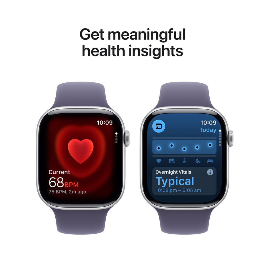MFCR4X/A - Apple Watch Series 11GPS + Cellular 46mm Silver Aluminium Case with Purple Fog Sport Band