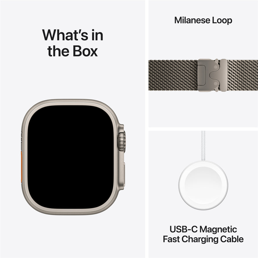 MEWW4X/A - Apple Watch Ultra 3GPS + Cellular49mmNatural Titanium Case with Natural Titanium Milane