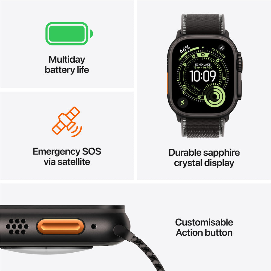 Apple Watch Ultra 3  (GPS + Cellular) 49mm - Black Titanium Case