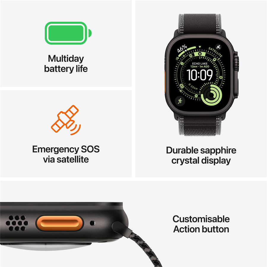 Apple Watch Ultra 3  (GPS + Cellular) 49mm - Black Titanium Case