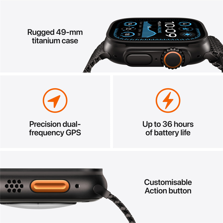 Apple Watch Ultra 2 (GPS + Cellular) 49mm  - Black Titanium Case