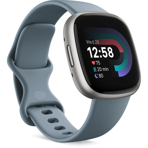 Fitbit Versa 4   Smart Watch - Waterfall Blue / Platinum