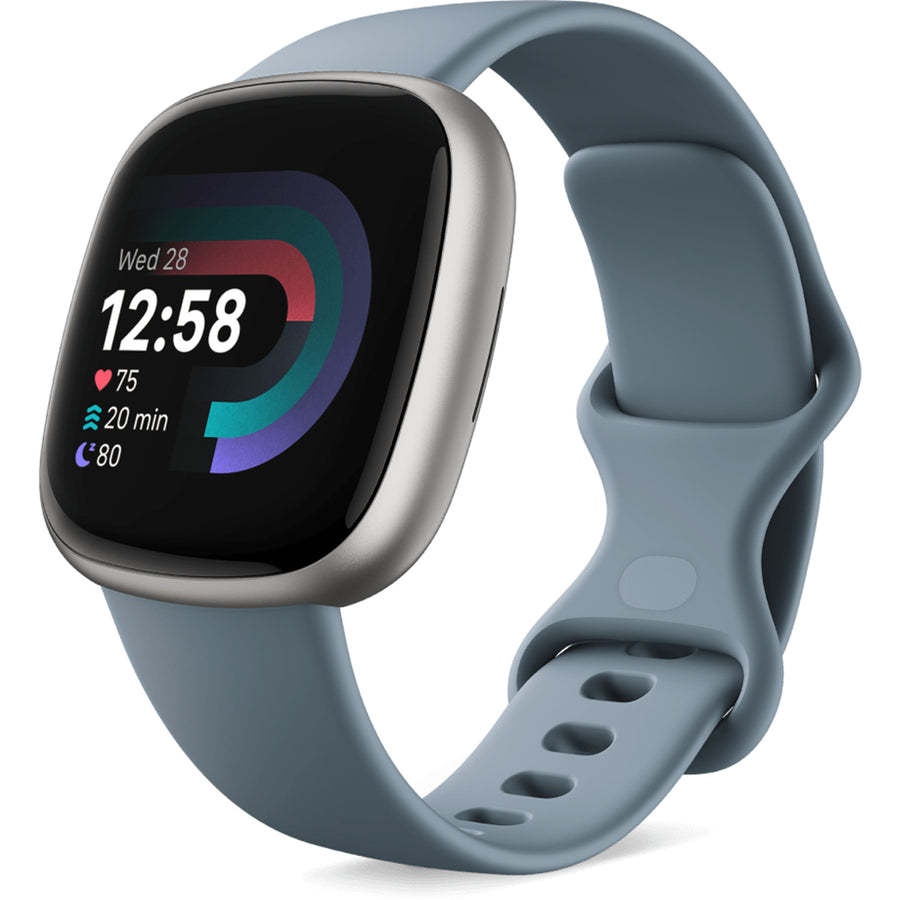 Fitbit Versa 4   Smart Watch - Waterfall Blue / Platinum