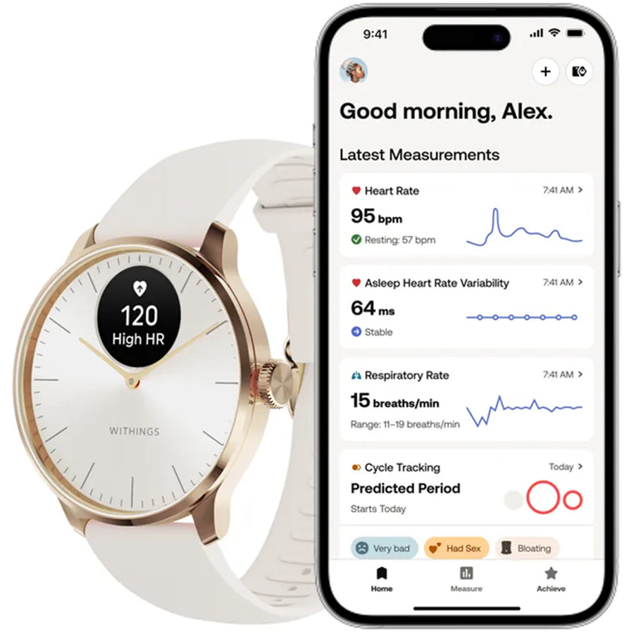 Withings Scanwatch Light  Hybrid Smartwatch 37mm - Rose Gold