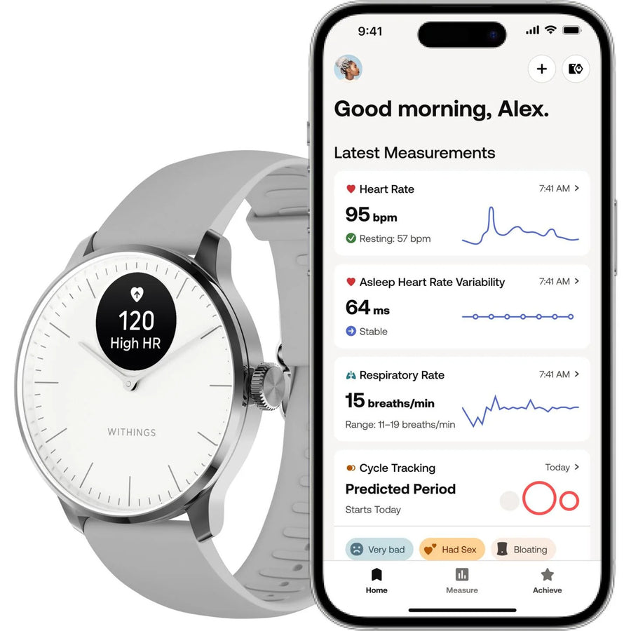 Withings Scanwatch Light  Hybrid Smartwatch 37mm - White