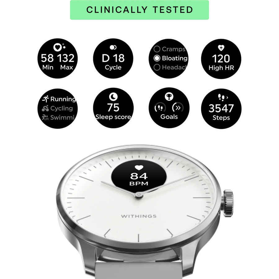 Withings Scanwatch Light  Hybrid Smartwatch 37mm - White