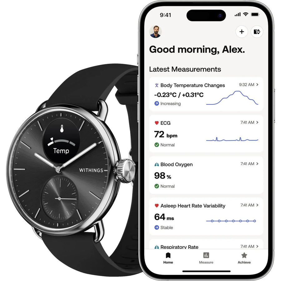 Withings Scanwatch 2  Hybrid Smartwatch 38mm - Black