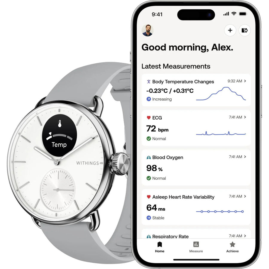Withings Scanwatch 2  Hybrid Smartwatch 38mm - White