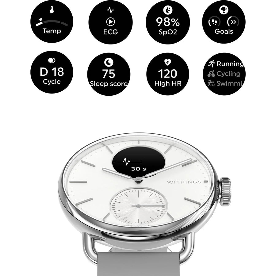 Withings Scanwatch 2  Hybrid Smartwatch 38mm - White