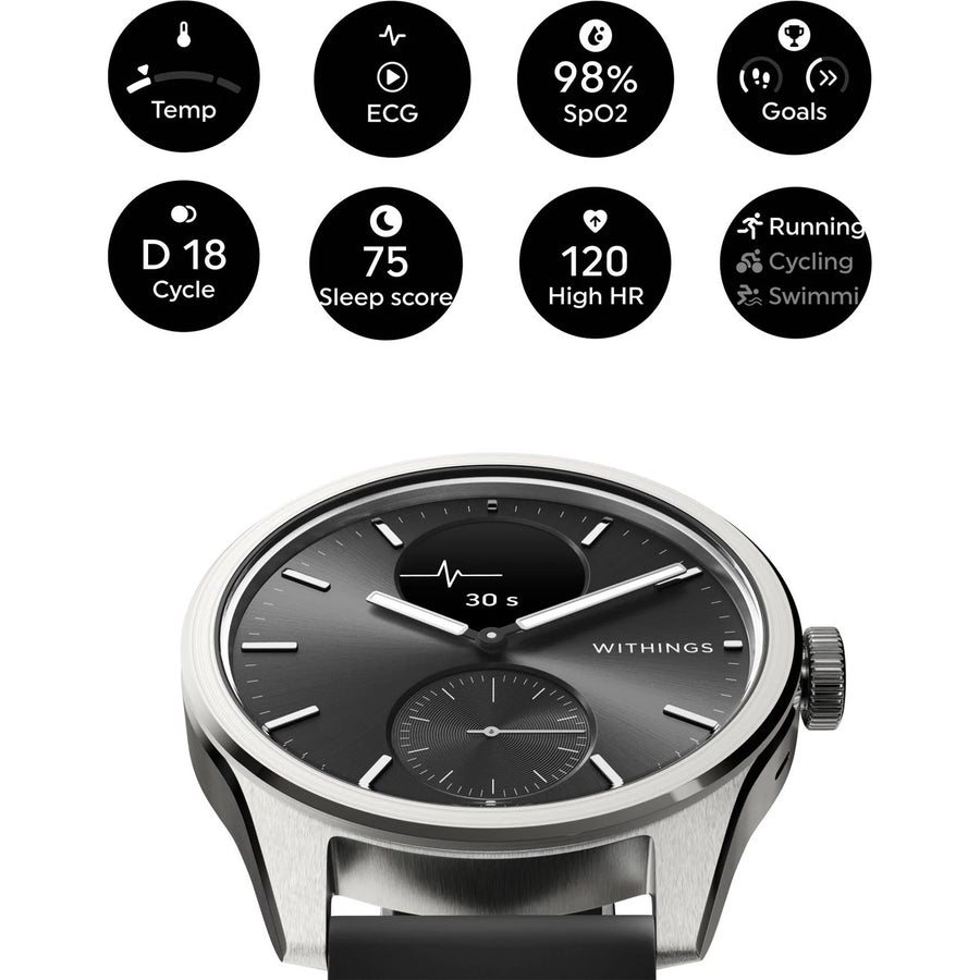 Withings Scanwatch 2  Hybrid Smartwatch 42mm - Black