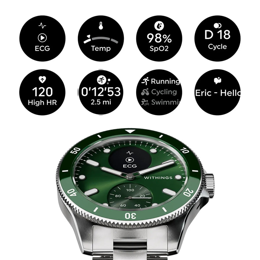 Withings Scanwatch Nova  Hybrid Smartwatch  - Green