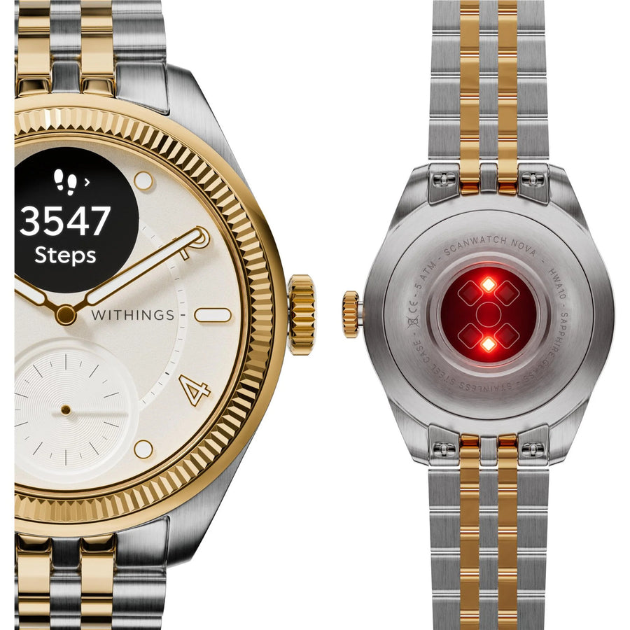 Withings Scanwatch Nova  Hybrid Smartwatch Brilliant Edition - Gold Silver