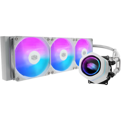 Cooler Master MasterLiquid Core Nex 360 ARGB White 360mm AiO Water Cooling Support Intel LGA 1851/ 1700 / 1200 / 1150, AMD Socket AM5 / AM4
