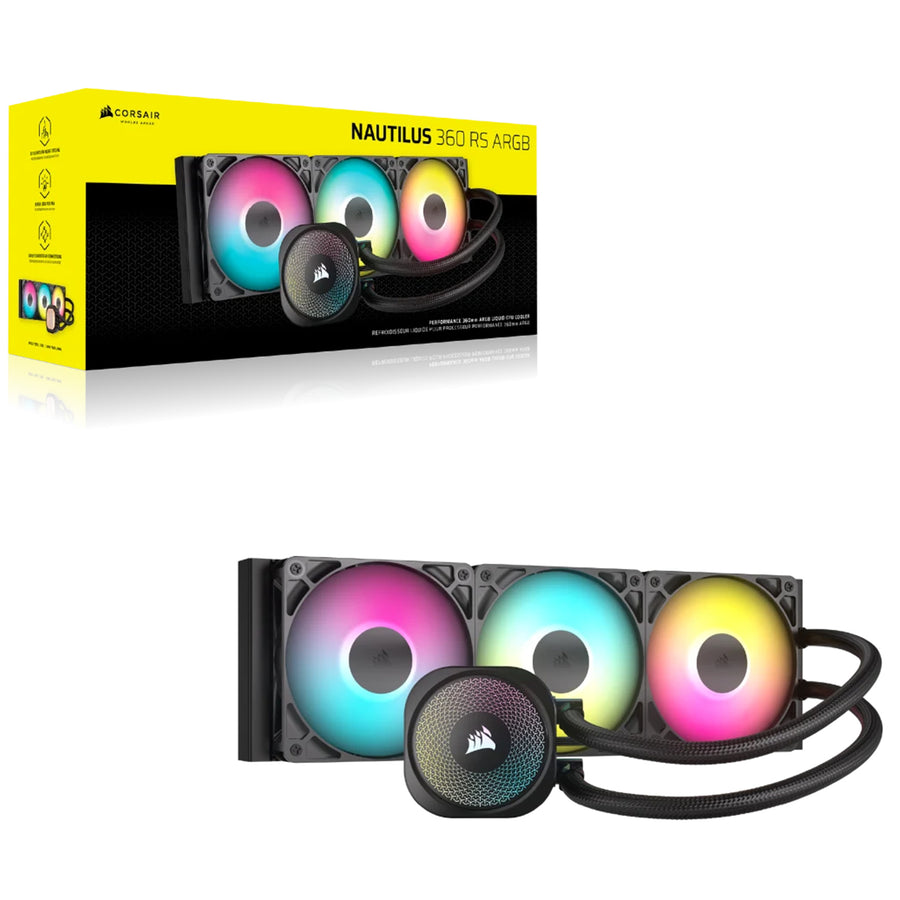 Corsair NAUTILUS 360 ARGB 360mm AiO Water Cooler Kit For Intel Socket LGA 1851 / 1700, AMD AM5 / AM4