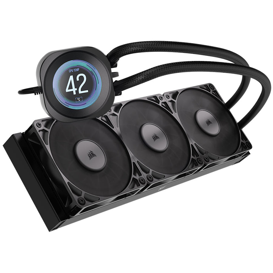Corsair NAUTILUS 360 LCD 360mm AiO Water Cooler with RS120 high airflow low noise fans, For Intel Socket LGA 1851 / 1700, AMD AM5 / AM4
