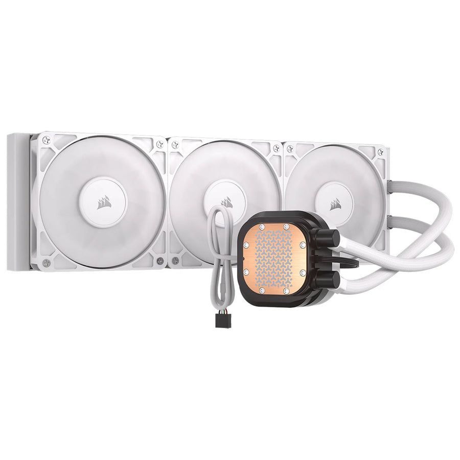Corsair NAUTILUS 360 LCD WHITE 360mm AiO Water Cooler with RS120 high airflow low noise fans, For Intel Socket LGA 1851 / 1700, AMD AM5 / AM4