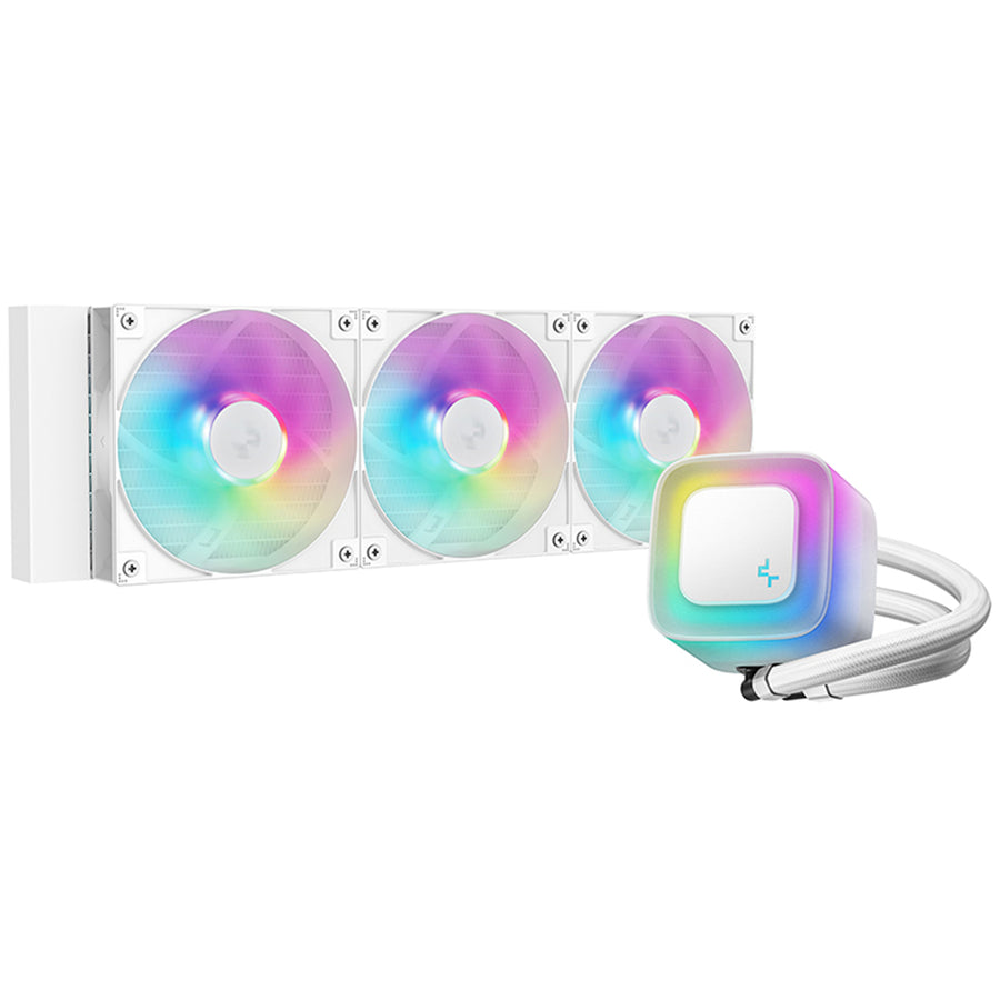 DEEPCOOL LE360 V2 White 360mm ARGB Liquid Cooler For Intel LGA 1851/1700/1200/1151/1150/1155, AMD AM5/AM4