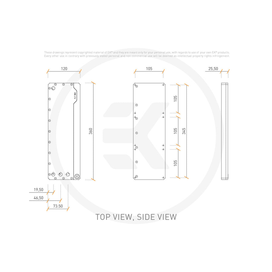 EKWB EK-Quantum Volume FLT 360 D-RGB - Plexi