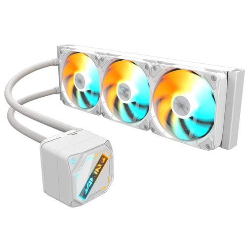 Gigabyte GAMING 360 ICE Liquid CPU Cooler with ARGB lighting (Daisy Chain Quick Connect Fans) Intel 1851 / 1700 / 115X / 1200;  AMD AM5 / AM4